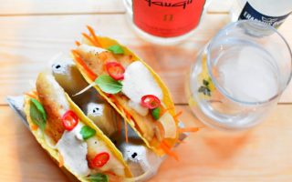 GauGin II - Taco met wortel-venkelsalade en gebakken roodbaars