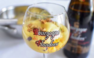 Sabayon van Bourgogne des Flandres met mango en havermout