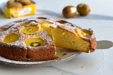 Torta al kiwi - Frisse cake met kiwi en ricotta