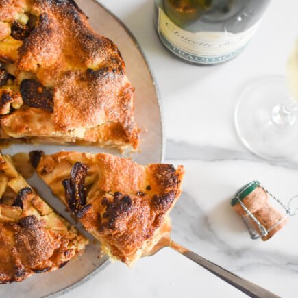 Robuuste appeltaart met vijgen en Clairette De Die