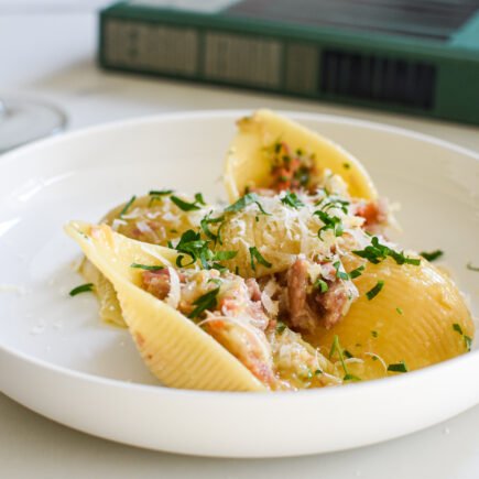 Pipe rigate met carbonara en krab - New Italian