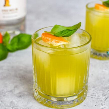 Genever Smash: Mandarijn - Basilicum - Fryns Premium Geneve - Fryns Spice 0%
