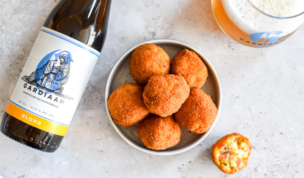 Gardiaan bier & arancini met ham. Een topmatch