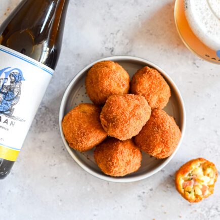 Gardiaan bier & arancini met ham. Een topmatch