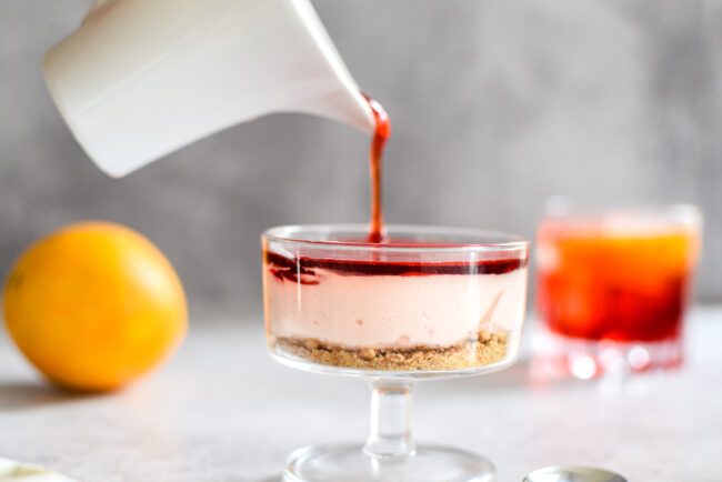 Negroni Cheesecake in een glas