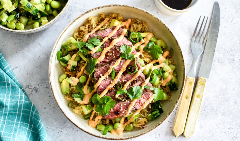 Inside Skirt Crispy Rice Bowl met avocado en Spicy Mayo