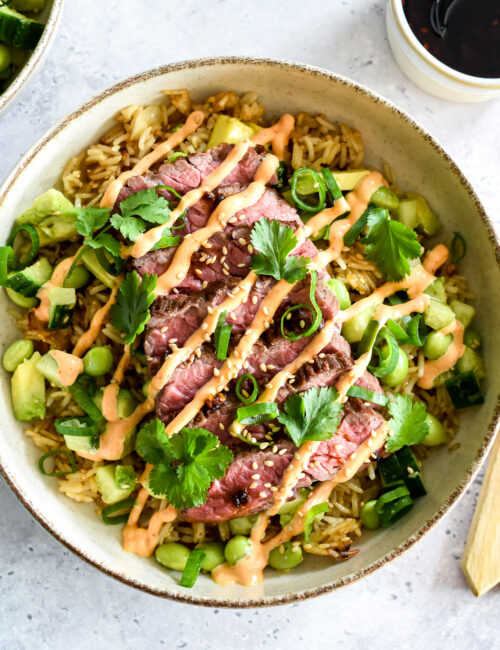 Inside Skirt Crispy Rice Bowl met avocado en Spicy Mayo